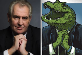 Miloš Zeman alias aligátor nový  školní portrét