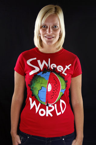 velký náhled - Sweet World červené dámské tričko