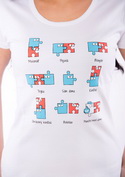 náhled - Puzzlesútra bílé dámské tričko