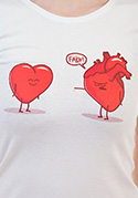 náhled - Srdeční záležitost bílé dámské tričko