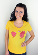 náhled - Srdeční záležitost žluté dámské tričko