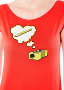 náhled - Ořezávátko červené dámské tričko