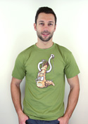 náhled - Piercing zelené pánské tričko