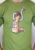 náhled - Piercing zelené pánské tričko