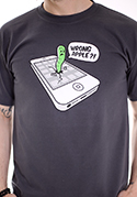 náhled - Wrong Apple šedé pánské tričko