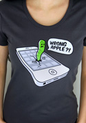 náhled - Wrong Apple šedé dámské tričko