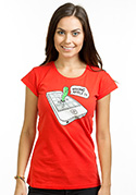 náhled - Wrong Apple červené dámské tričko