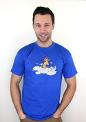 náhled - Žirafa v oblacích pánské tričko