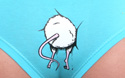náhled - Myš v zadnici - tyrkysové kalhotky