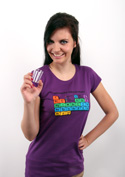 náhled - Periodická tabulka fialové dámské tričko