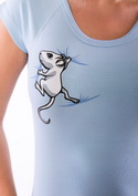 náhled - Myšák modré dámské tričko