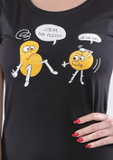 náhled - Opilé brambory černé dámské tričko