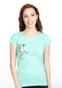 náhled - Myšák zelené dámské tričko