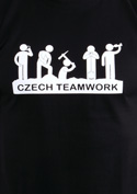náhled - Czech Teamwork černé pánské tričko - starý střih