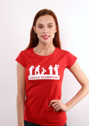 náhled - Czech Teamwork červené dámské tričko