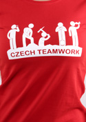 náhled - Czech Teamwork červené dámské tričko