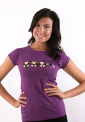 náhled - Opice fialové dámské tričko