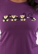 náhled - Opice fialové dámské tričko
