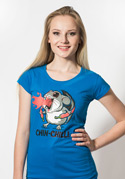 náhled - Chinchilli modré dámské tričko