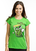 náhled - Nakládačka zelené dámské tričko