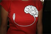 náhled - USB mozek dámské tričko