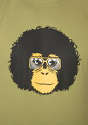 náhled - Retro opičák zelené pánské tričko
