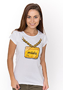 náhled - Máslo bílé dámské tričko
