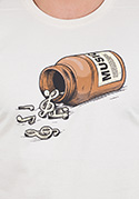 náhled - Music pills krémové pánské tričko