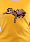 náhled - Spící pes žluté dámské tričko