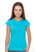 náhled - Dámské tričko upnutější blue atol tyrkysové