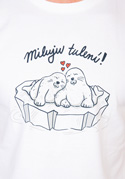 náhled - Miluju tulení bílé pánské tričko