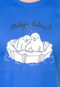 náhled - Miluju tulení modré pánské tričko