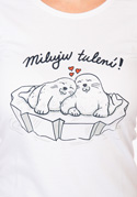 náhled - Miluju tulení bílé dámské tričko