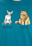 náhled - Kočka před výplatou modré pánské tričko