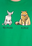 náhled - Kočka před výplatou zelené pánské tričko