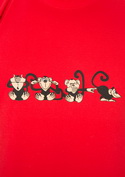 náhled - Opice červené pánské tričko