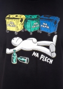 náhled - Tříděný odpad černé pánské tričko