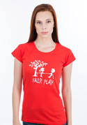 náhled - Fair play červené dámské tričko