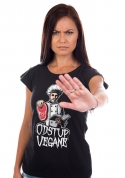 náhled - Odstup vegane černé dámské tričko