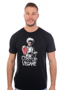 náhled - Odstup vegane černé pánské tričko