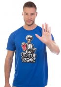 náhled - Odstup vegane modré pánské tričko