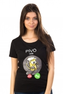 náhled - Pívo volá dámské BIO tričko