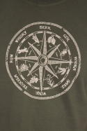 náhled - Alkoholický kompas khaki pánské tričko