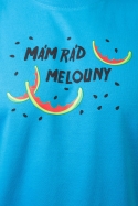 náhled - Melouny modré pánské tričko
