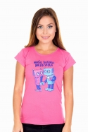 náhled - Roboti růžové dámské tričko