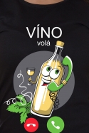 náhled - Bílé víno volá černé dámské BIO tričko