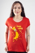 náhled - Cáklá červené dámské tričko