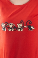 náhled - Opice červené dámské tričko