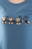 náhled - Opice modré dámské tričko