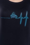 náhled - Coffee help černé dámské tričko